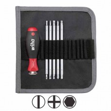 Wiha SYSTEM 6 Reversible Blades Set - Slotted/ Phillips/ Hex/ Ball End Hex - 6 pcs - 27715